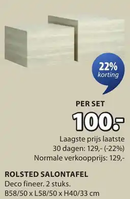 Jysk Rolsted salontafel aanbieding