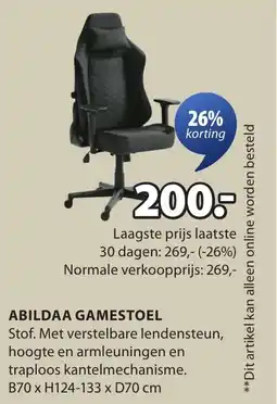 Jysk Abildaa gamestoel aanbieding