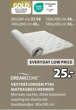 Jysk Vestrefjorden PT40 Matrasbeschermer aanbieding