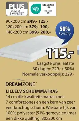 Jysk Lillelv schuimmatras aanbieding