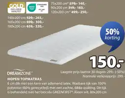 Jysk Hopen topmatras aanbieding