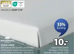 Jysk Vanja laken aanbieding