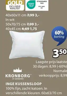 Jysk Inge kussensloop aanbieding