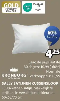 Jysk Sally satijnen kussensloop aanbieding