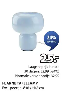 Jysk Hjarne tafellamp aanbieding