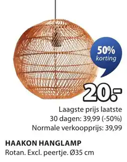 Jysk Haakon hanglamp aanbieding