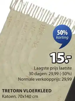 Jysk Tretorn vloerkleed aanbieding