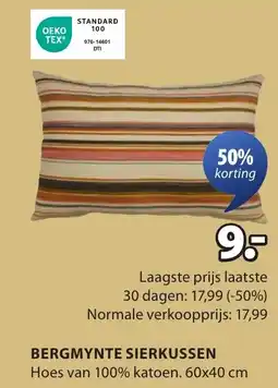 Jysk Bergmynte sierkussen aanbieding