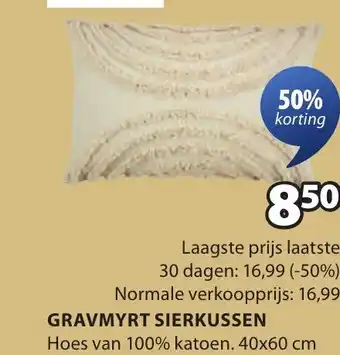 Jysk Gravmyrt sierkussen aanbieding