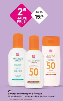 DA DA Zonbescherming en aftersun aanbieding