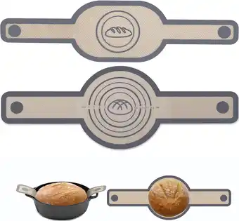 Amazon Siliconen Bakmat met Lang Handvat voor Dutch Oven Brood Bakken met Non-stick Brood Sling Veiliger aanbieding