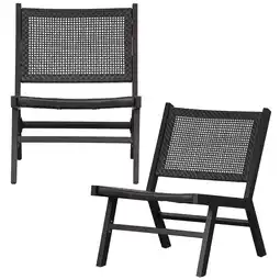 Bol.com WOOOD Puk Fauteuils - Aluminium - Zwart - Set van 2 aanbieding