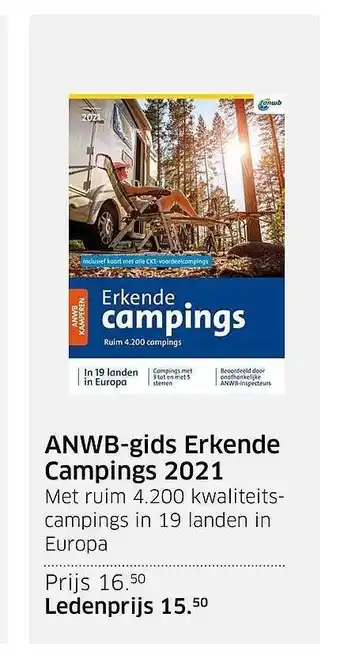 ANWB ANWB-gids Erkende Campings 2021 aanbieding