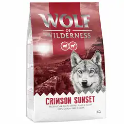 Zooplus 1 kg Wolf of Wilderness droogvoer voor een probeerprijs! - Crimson Sunset - Lam & Geit aanbieding