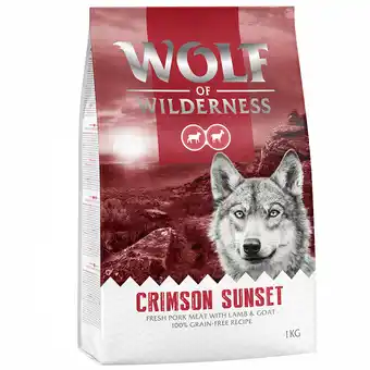 Zooplus 1 kg Wolf of Wilderness droogvoer voor een probeerprijs! - Crimson Sunset - Lam & Geit aanbieding