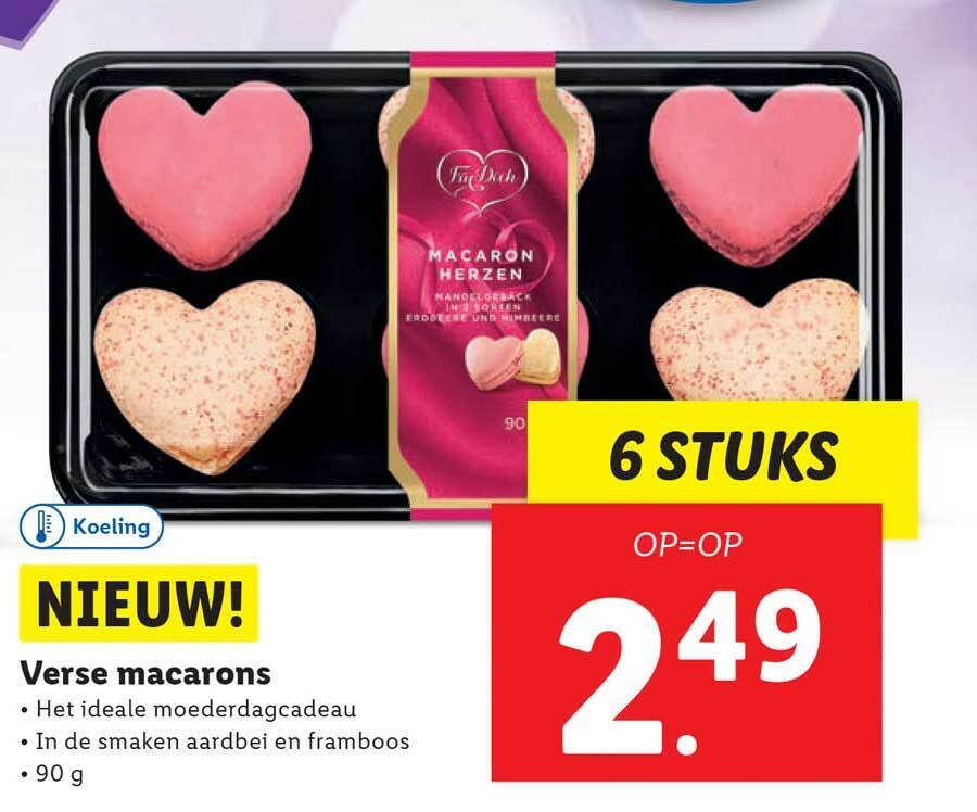 Verse macarons 90 g aanbieding bij Lidl