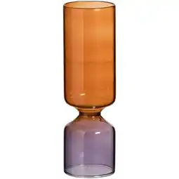 Leen Bakker Vaas Kay - paars/rood - glas - 18xØ5,5 cm - Leen Bakker aanbieding