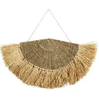 Leen Bakker Wanddecoratie Wave - rood/naturel - 40x75x8 cm - Leen Bakker aanbieding