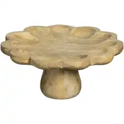 Leen Bakker Deco Plateau Scallop - naturel - 12,5xØ28 cm - Leen Bakker aanbieding