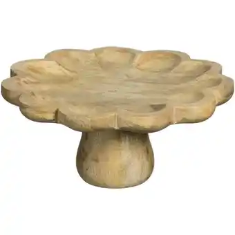 Leen Bakker Deco Plateau Scallop - naturel - 12,5xØ28 cm - Leen Bakker aanbieding