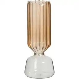 Leen Bakker Vaas Camille - oranje - glas - 21xØ8 cm - Leen Bakker aanbieding