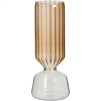 Leen Bakker Vaas Camille - oranje - glas - 21xØ8 cm - Leen Bakker aanbieding