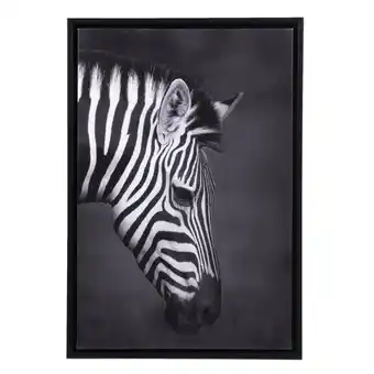 Leen Bakker Schilderij Zebra - canvas - 64x44 cm - Leen Bakker aanbieding