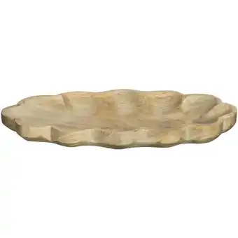 Leen Bakker Deco Plateau Scallop - naturel - 2,5x28x14,5 cm - Leen Bakker aanbieding