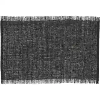 Leen Bakker Placemat Emory - zwart - 45x30 cm (1 stuk) - Leen Bakker aanbieding