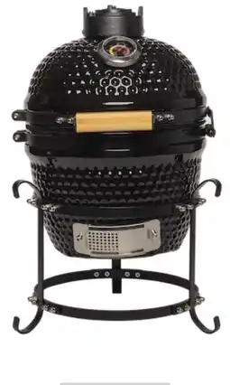 Bol.com Patton Kamado Keramische Houtskoolbarbecue - 13 - Inclusief Heatdeflector - Zwart aanbieding