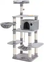 Bol.com XXL Krabpaal voor Meerdere Katte - 90 x 50 x 164 cm - Lichtgrijs aanbieding