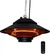 Praxis VONROC Heater Albano - Hangende terrasverwarmer 1500W - Zwart - met afstandsbediening aanbieding