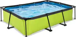 Bol.com EXIT Lime zwembad 300x200x65cm met filterpomp - groen aanbieding