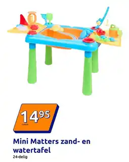 Action Mini Matters zand en watertafel aanbieding