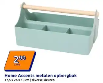 Action Home Accents metalen opbergbak aanbieding