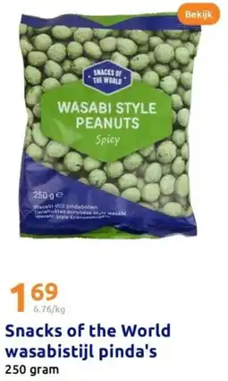 Action Snacks of the World wasabistijl pinda's aanbieding