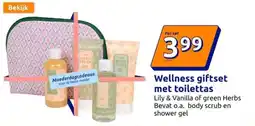 Action Wellness giftset met toilettas aanbieding