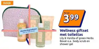 Action Wellness giftset met toilettas aanbieding