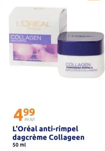 Action L'Oréal anti rimpel dagcrème Collageen aanbieding