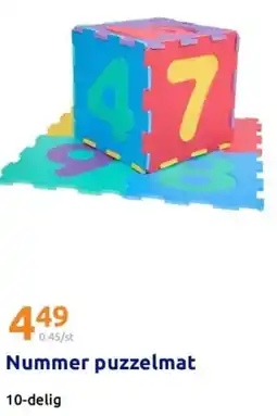 Action Nummer puzzelmat aanbieding