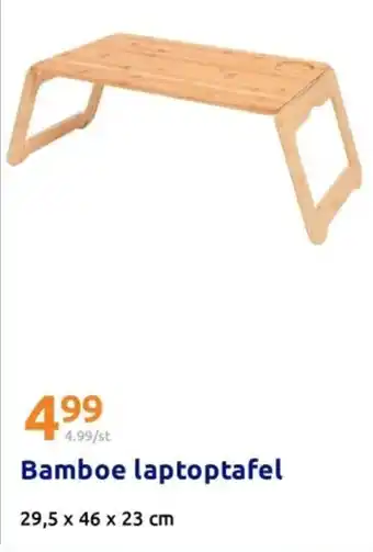 Action Bamboe laptoptafel aanbieding