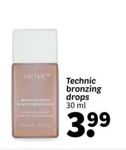 Wibra Technic bronzing drops aanbieding