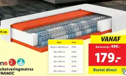 Lidl Pocketveringmatras Dynamic aanbieding