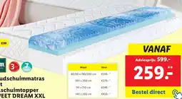 Lidl Koudschuimmatras met gelschuimtopper sweet dream xxl aanbieding