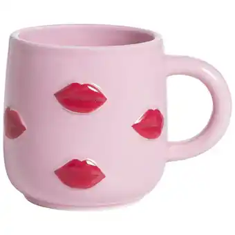 Kwantum Mok Met Oor Lippen Roze 350ml aanbieding
