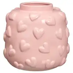 Kwantum Vaas Hartjes Roze aanbieding