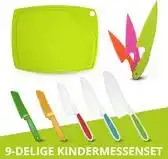 Bol.com kindermessen - kiddikutter - 9 Delig - Kinderbestek - le petit chef - Keukenmessen - Messensets aanbieding