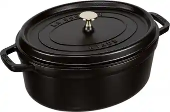 Bol.com Staub Braadpan Ovaal Cocotte Zwart - ø 31 cm / 5.5 liter aanbieding