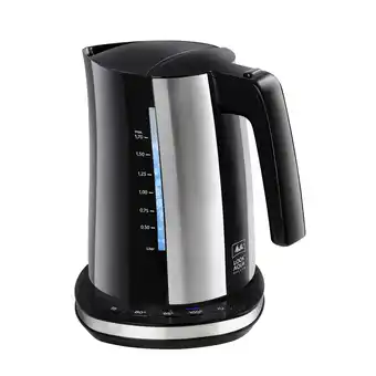 Bol.com Melitta 1026-14 Look Aqua DeLuxe Waterkoker 1.7L 2400W Zwart/RVS aanbieding