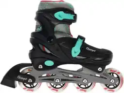 Bol.com Champz Beginners Skeelers - Verstelbare Inline Skates voor Kinderen - Zwart - Maat 30-33 - Hardboot aanbieding